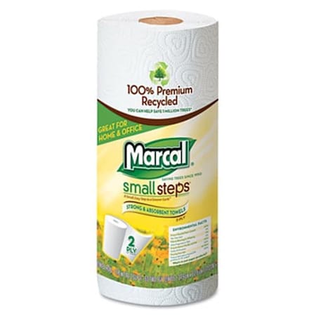 Marcal 100% Premium Recycled Roll Towels- 9 x 11- 60 Sheets/Roll, 15PK MA30283